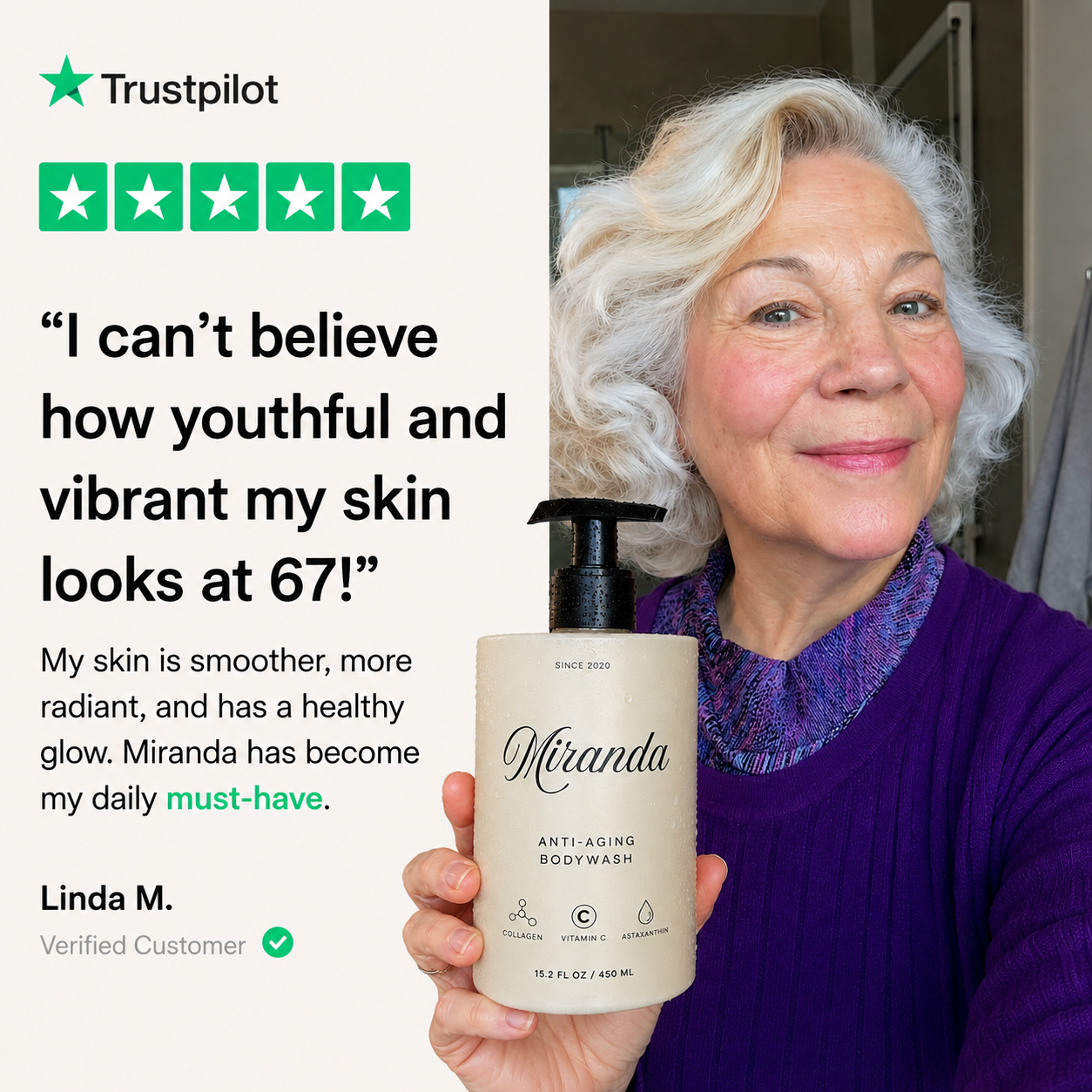 Miranda Ingredients™️ - Anti Aging Bodywash