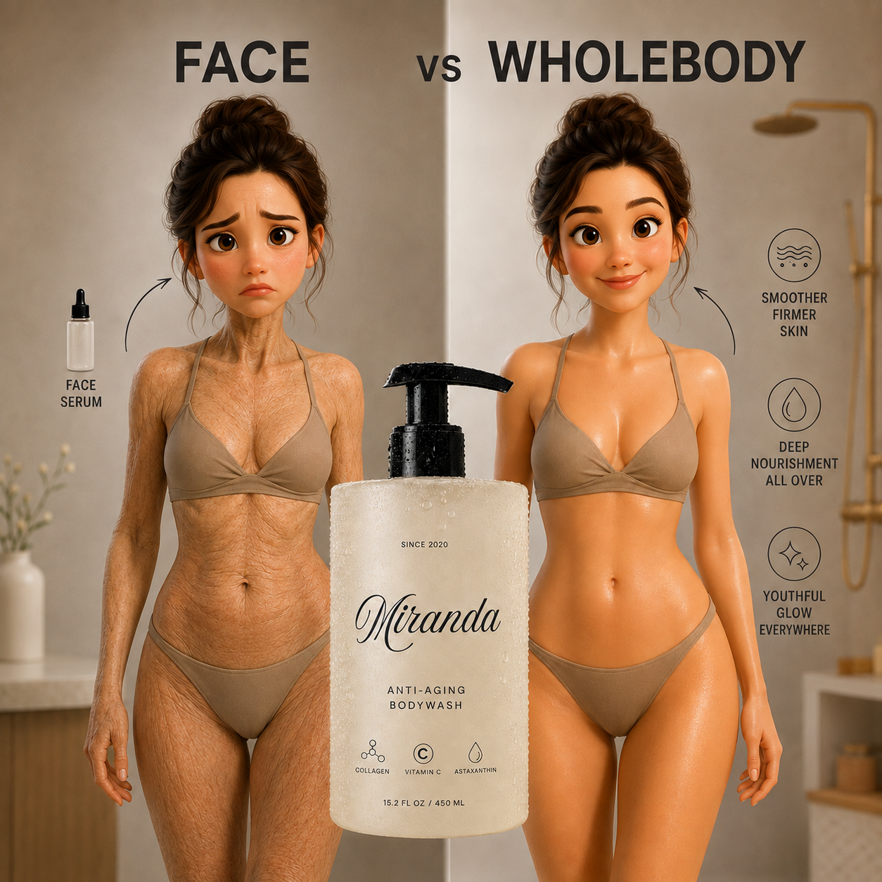 Miranda Ingredients™️ - Anti Aging Bodywash